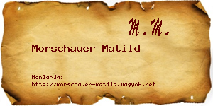 Morschauer Matild névjegykártya